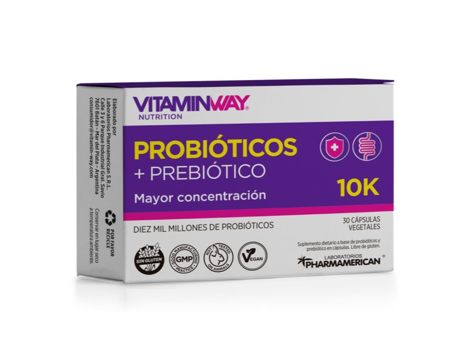 Probióticos + Prebiótico 10K x30