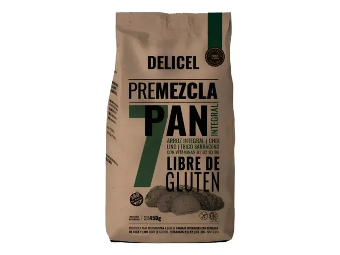 Premezcla Pan Integral 7 Cereales Sin Gluten x500g