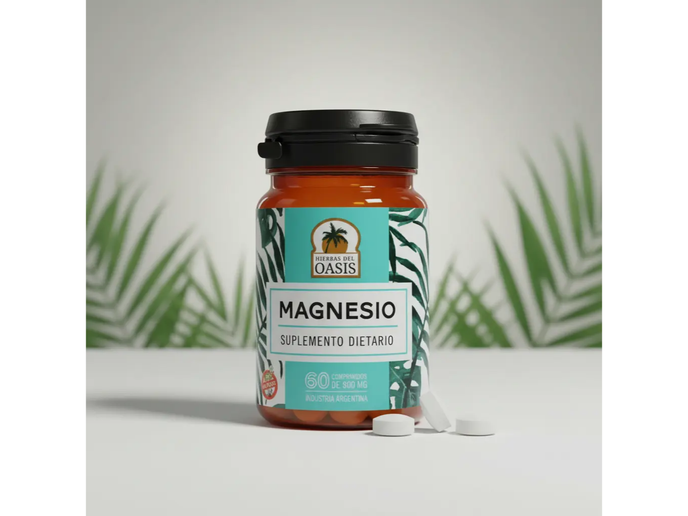 Suplemento en comprimidos Hierbas del Oasis Magnesio x 500mg