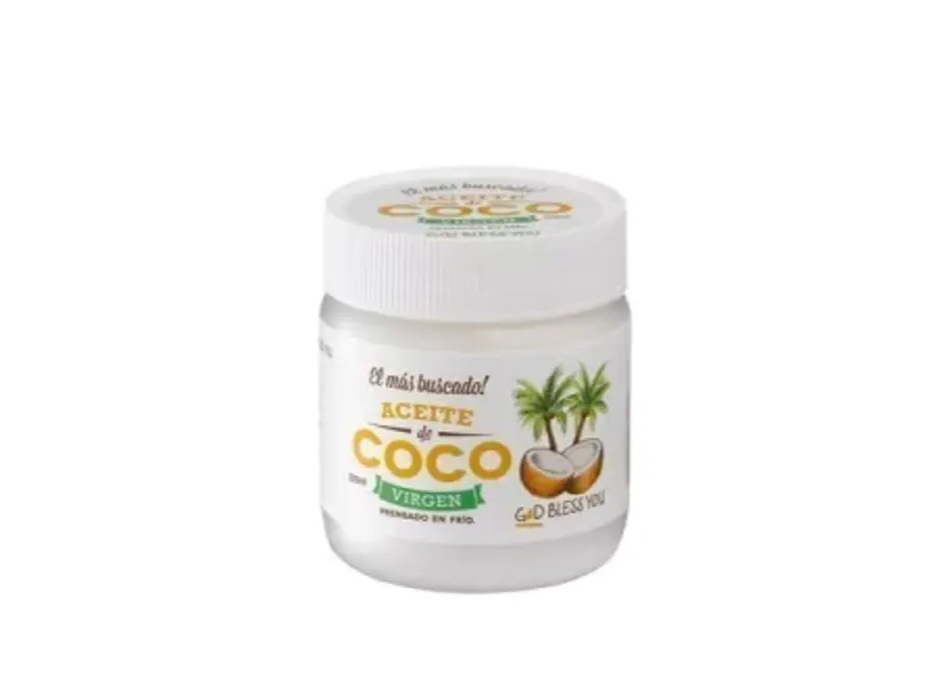 Aceite de Coco Virgen Prensado en Frío God Bless You x 225ml
