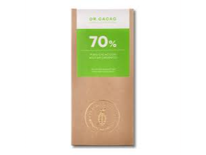 Dr. Cacao Chocolate 70% Azúcar Orgánico x 50g