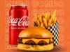 4 moneditas con papas fritas