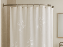 Cortina de baño gasa sin volado magnolias