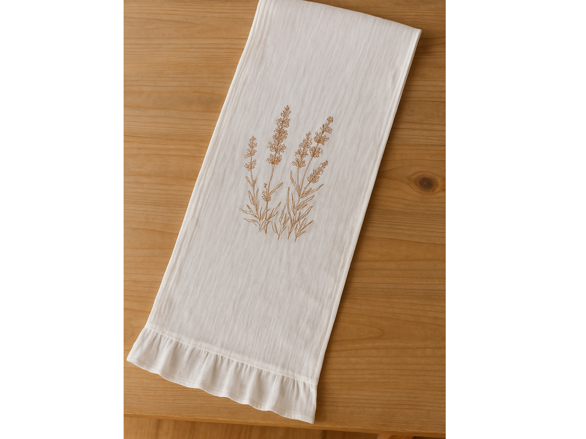 Camino de mesa gasa con volados