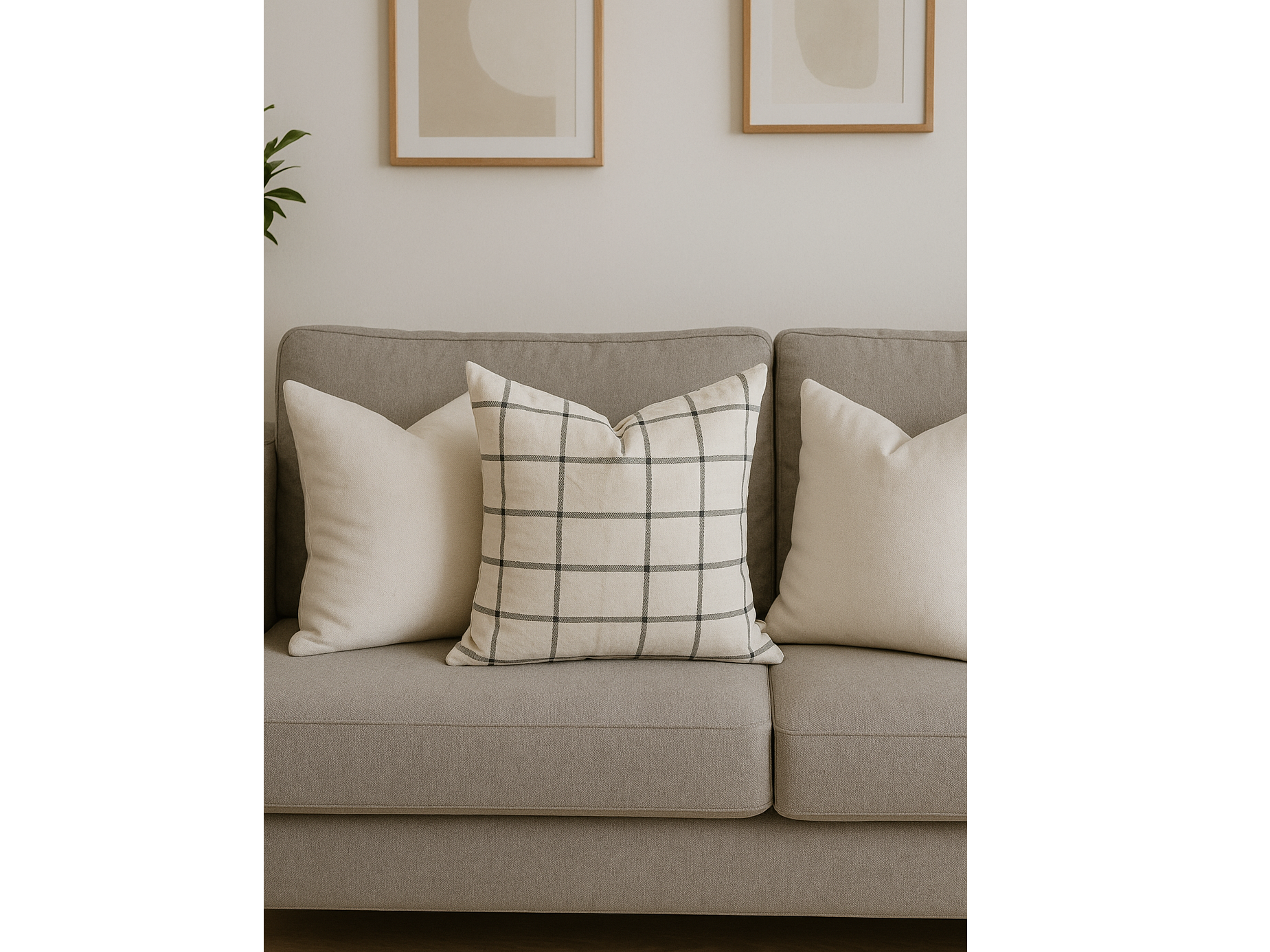 Funda de almohadon cuadros