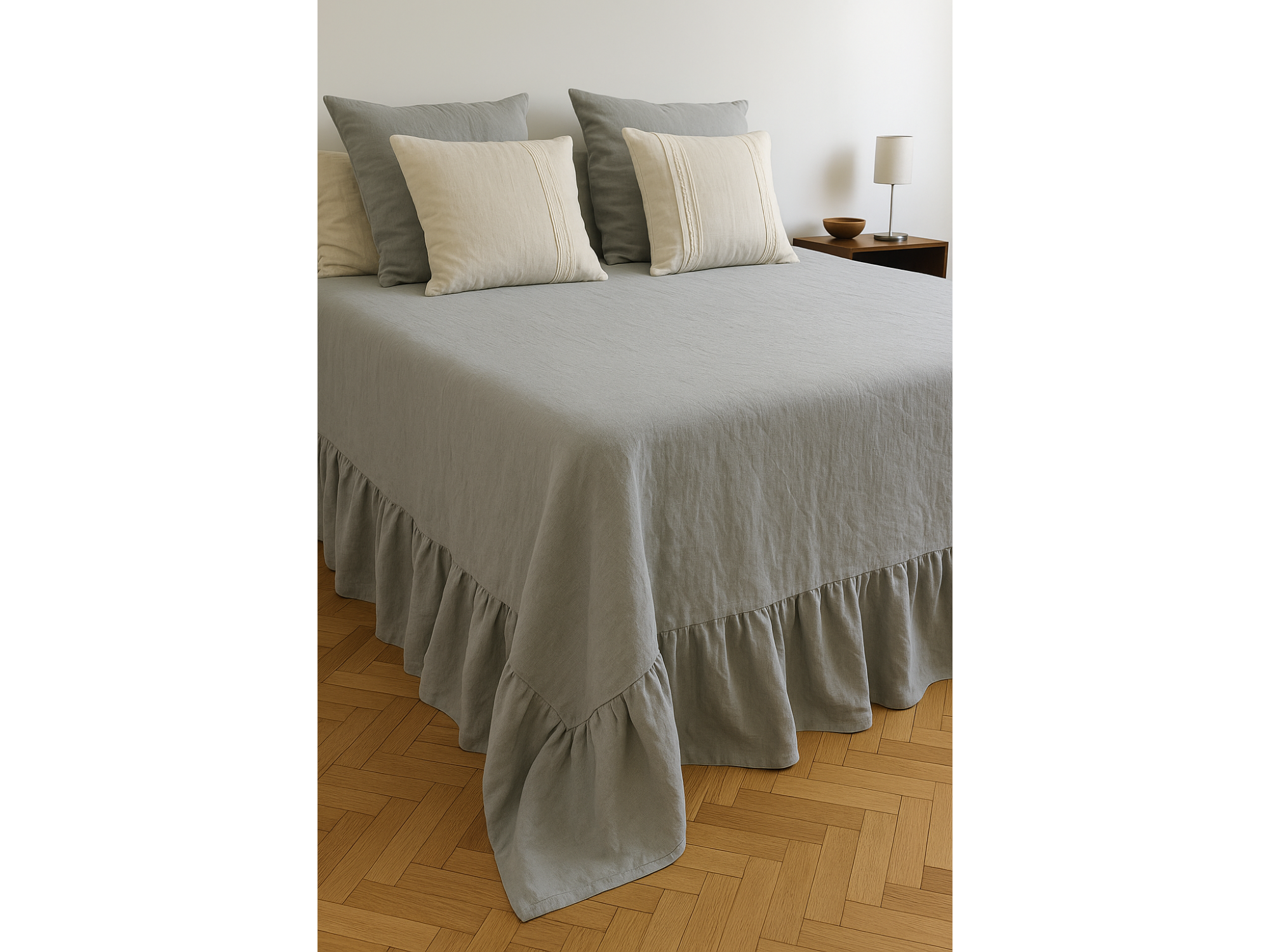 Cubrecama con volados