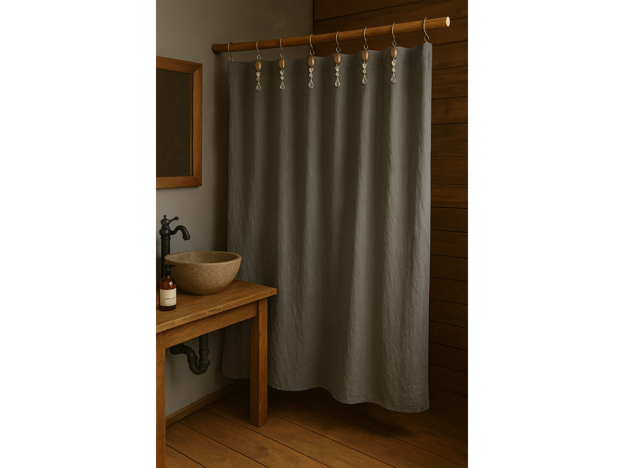 Cortina de baño tusor simple lisa