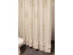 Cortina de baño gasa doble volado