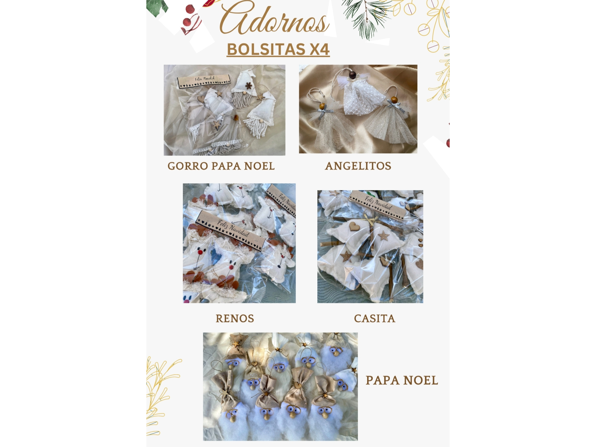 Adornos x 4 u