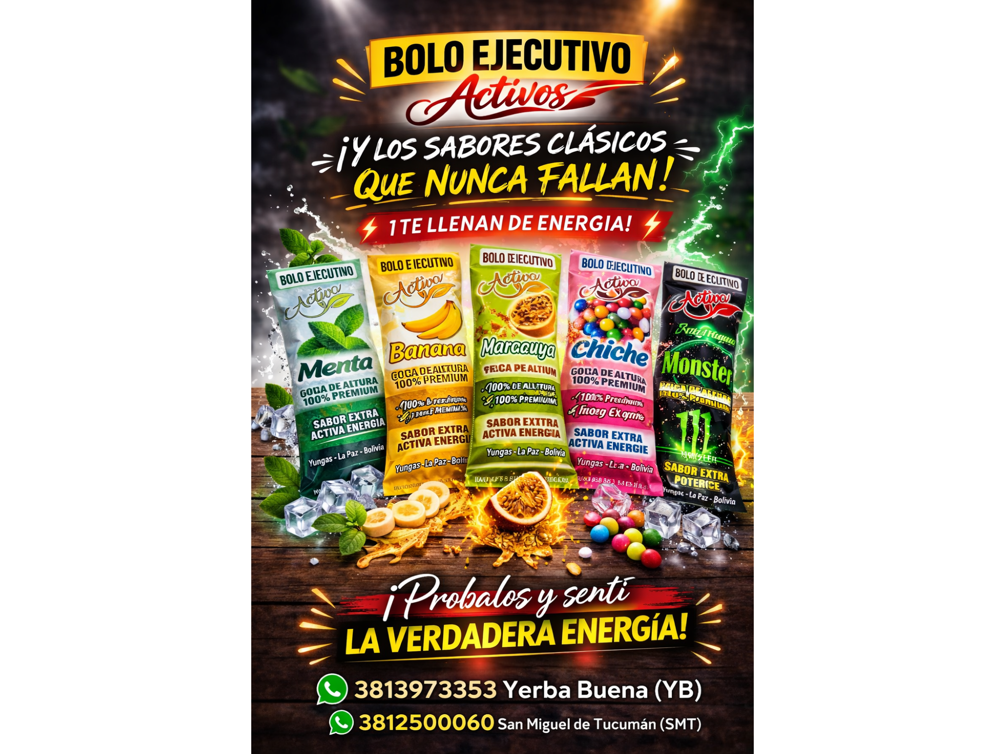 Bolos ejecutivos saborizados