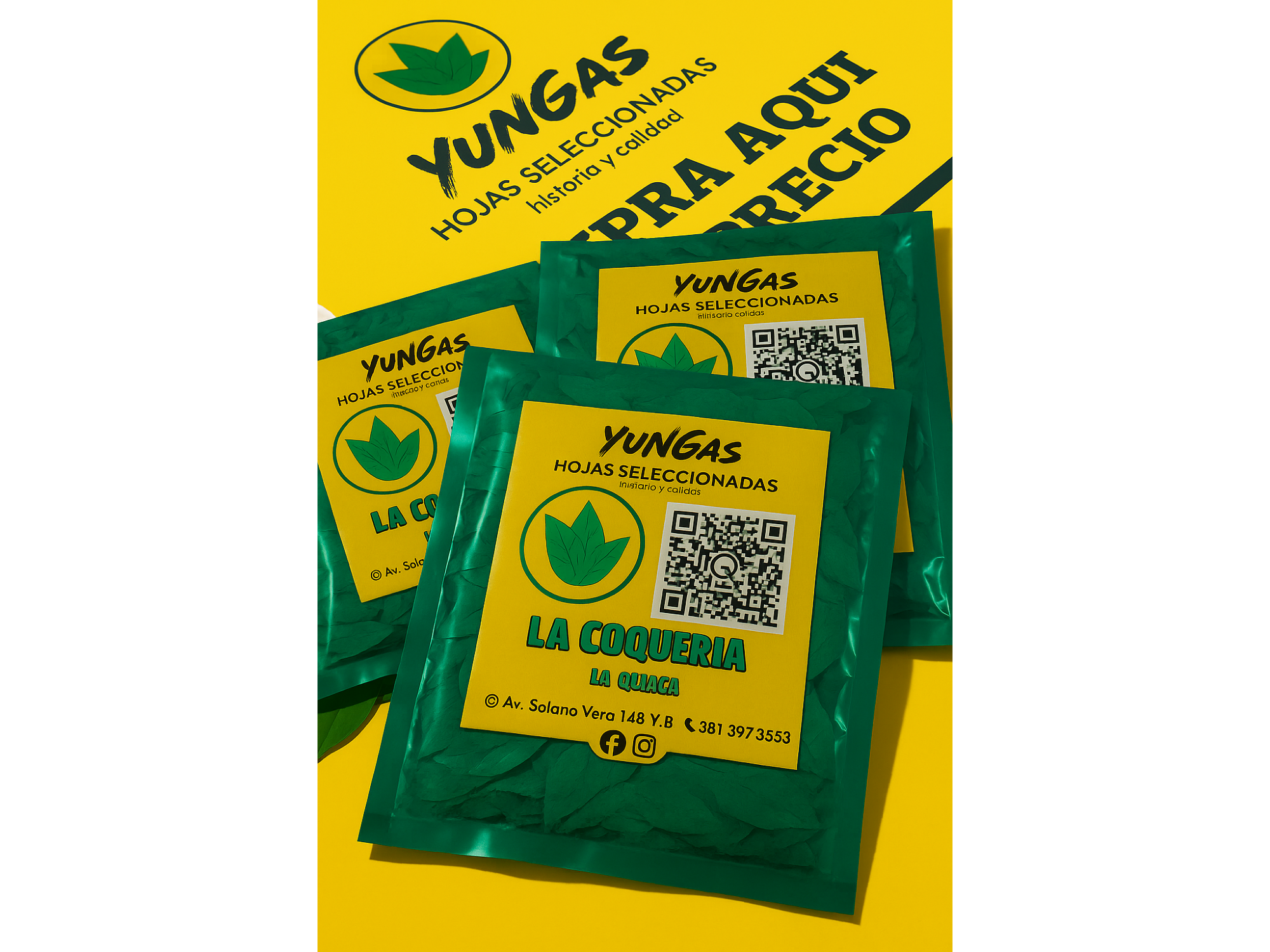 Cernidas (Paquetes) de Yungas hojas seleccionadas