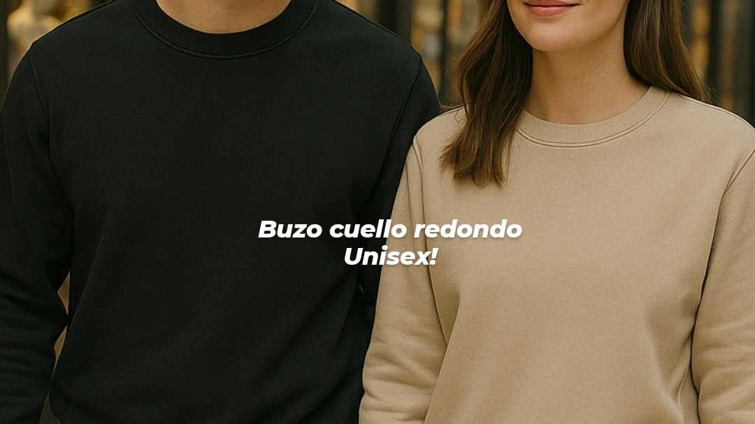 Buzo cuello redondo unisex!