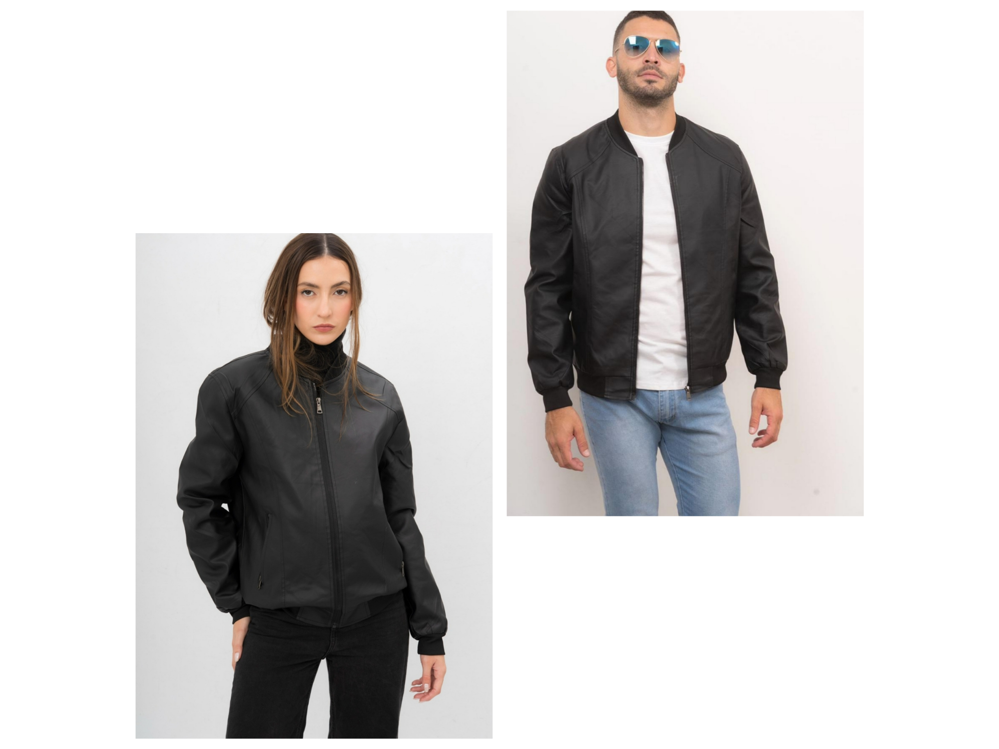 Campera bomber Eco-cuero unisex