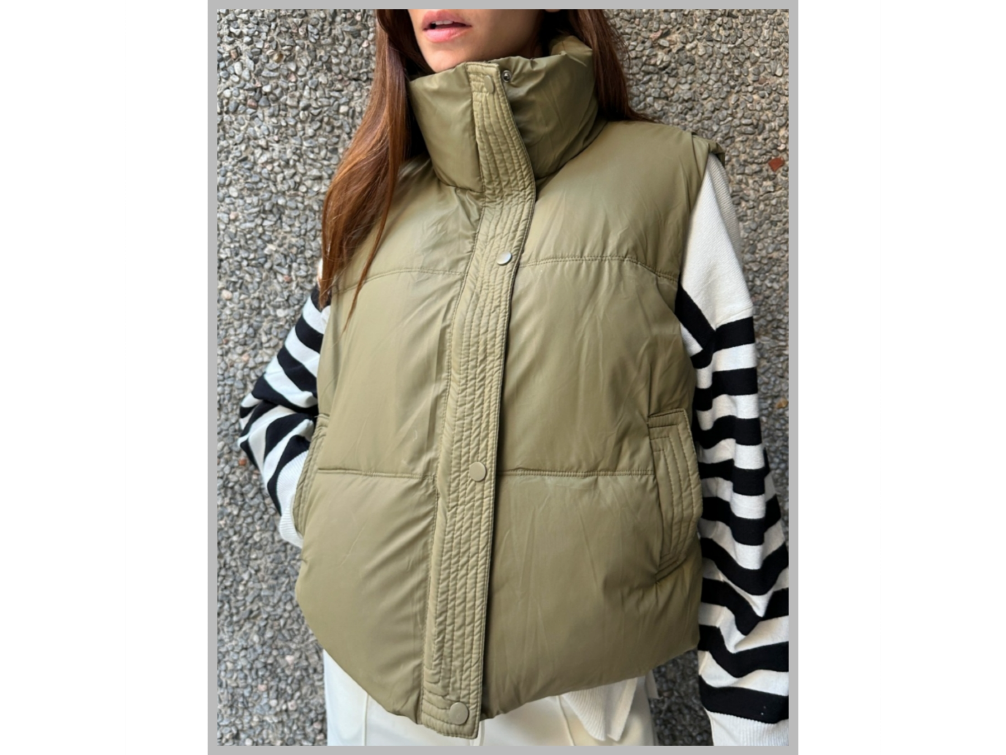 Chaleco corto oversize