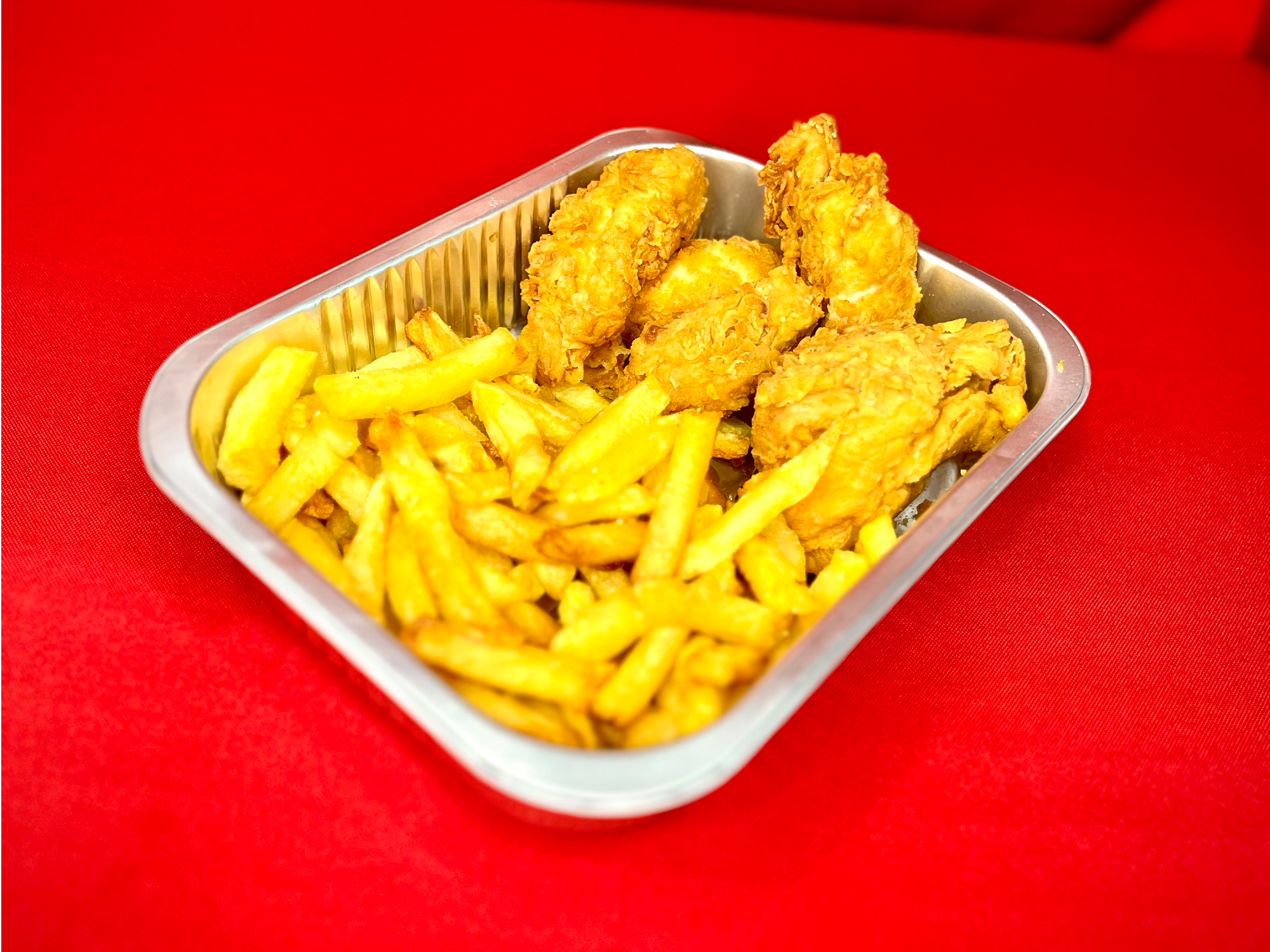 POLLO FRITO + PORC. DE PAPAS