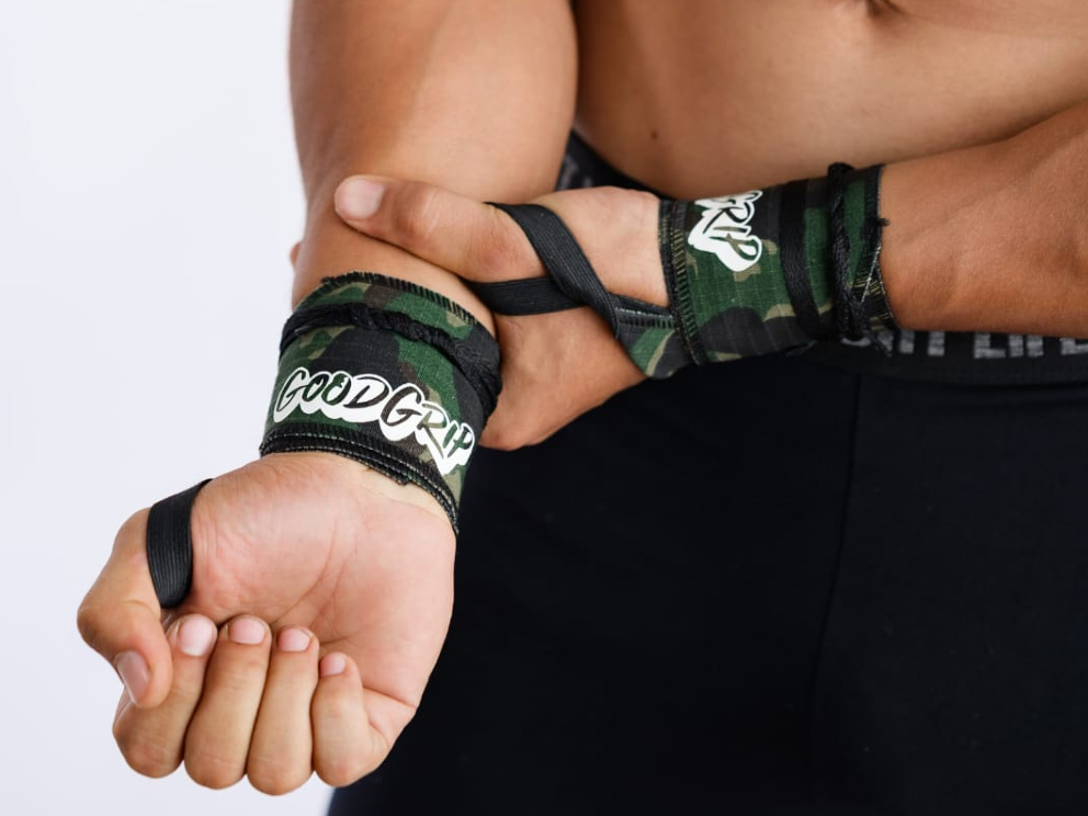 Muñequeras de tela ajustable