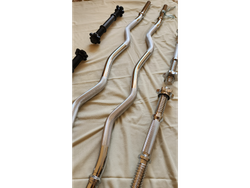 Barra EZ cromada c/topes