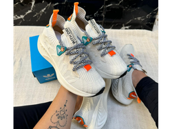 Knit Blanco/Naranja