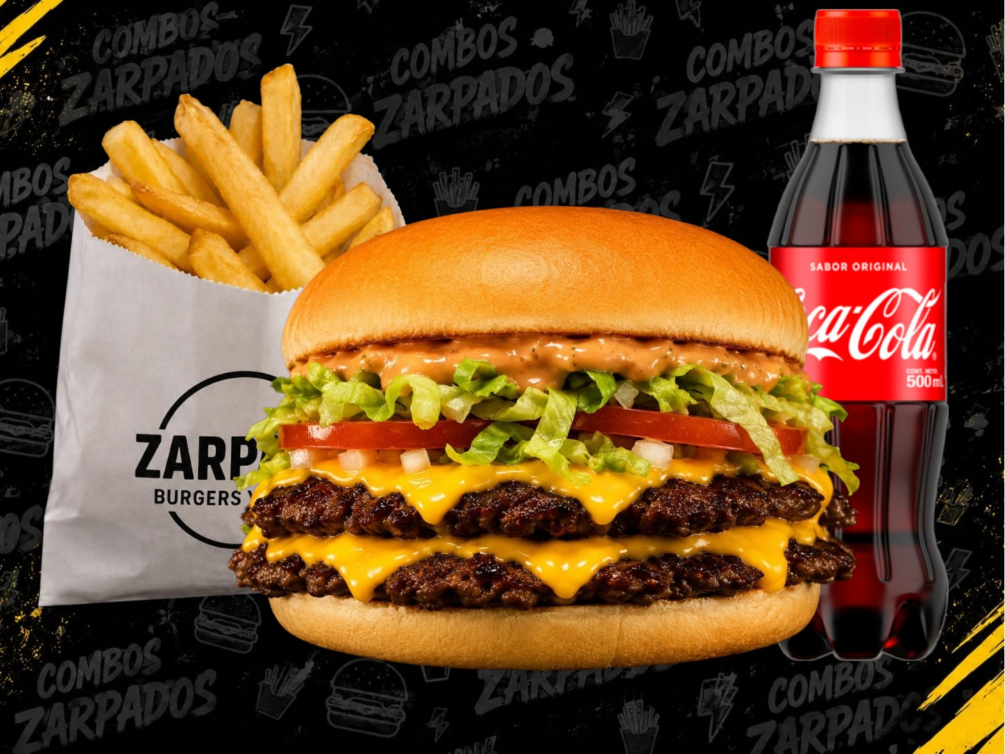 DOBLE COMPLETA + PAPAS + GASEOSA