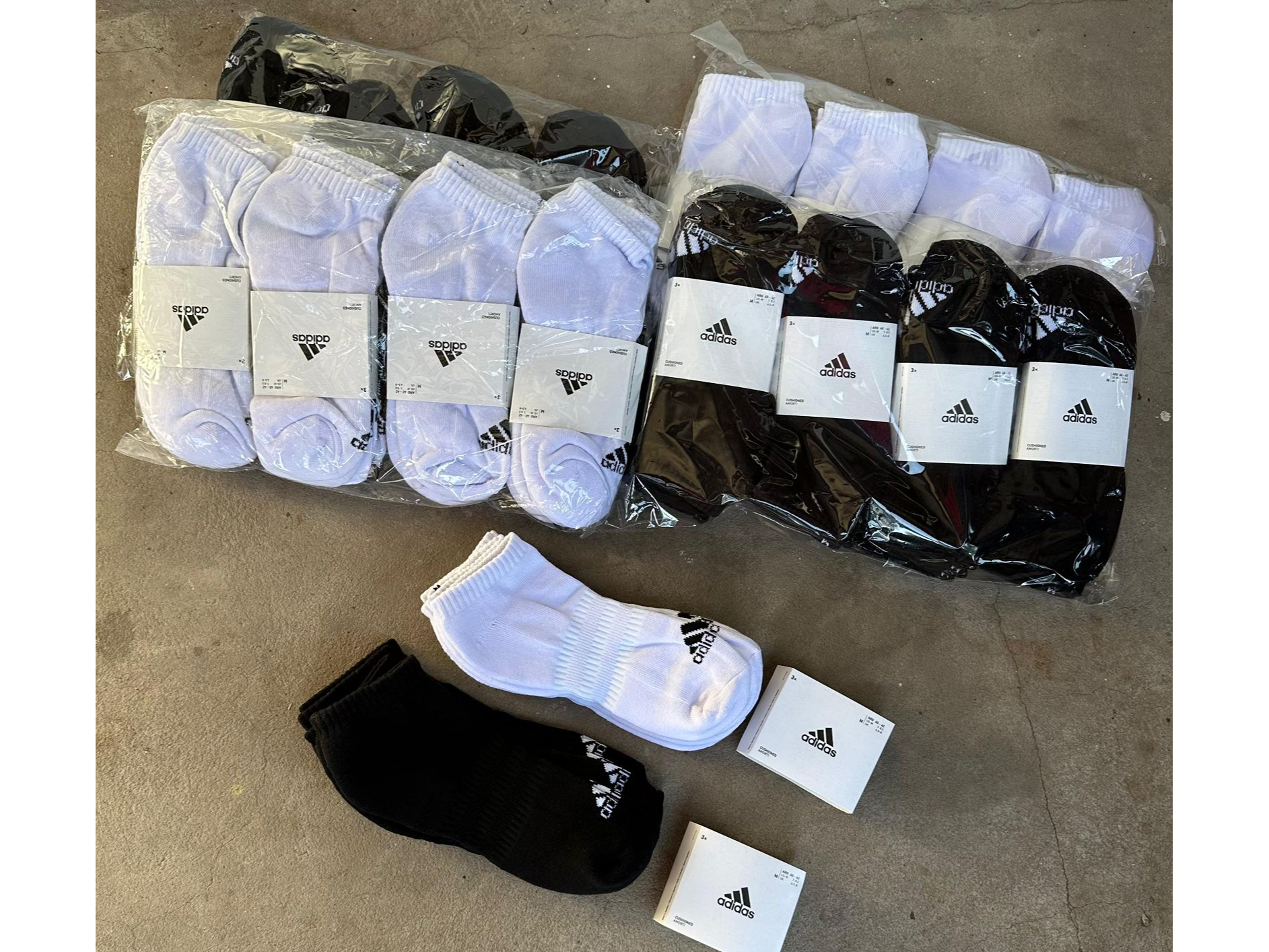 PACK Medias soquetes adidas Blancas