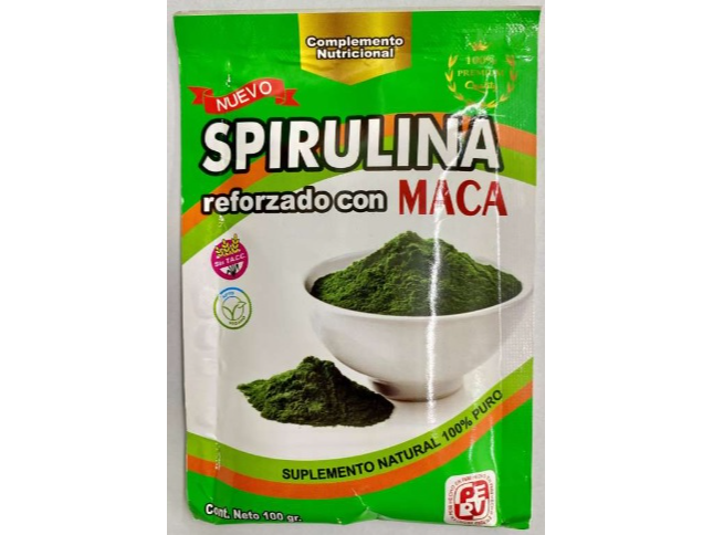 Spirulina reforzada con maca