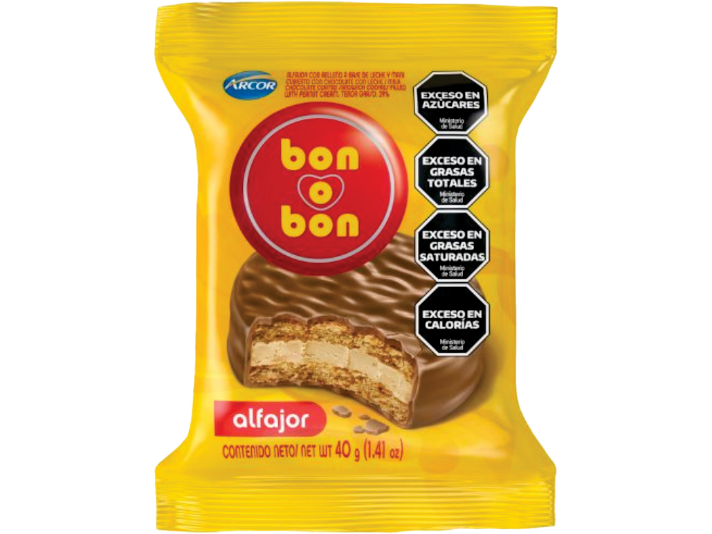 ALFAJOR BON O BON LECHE X 40GS.