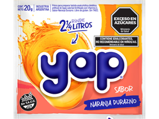 JUGO POLVO YAP NARANJA/DURAZNO