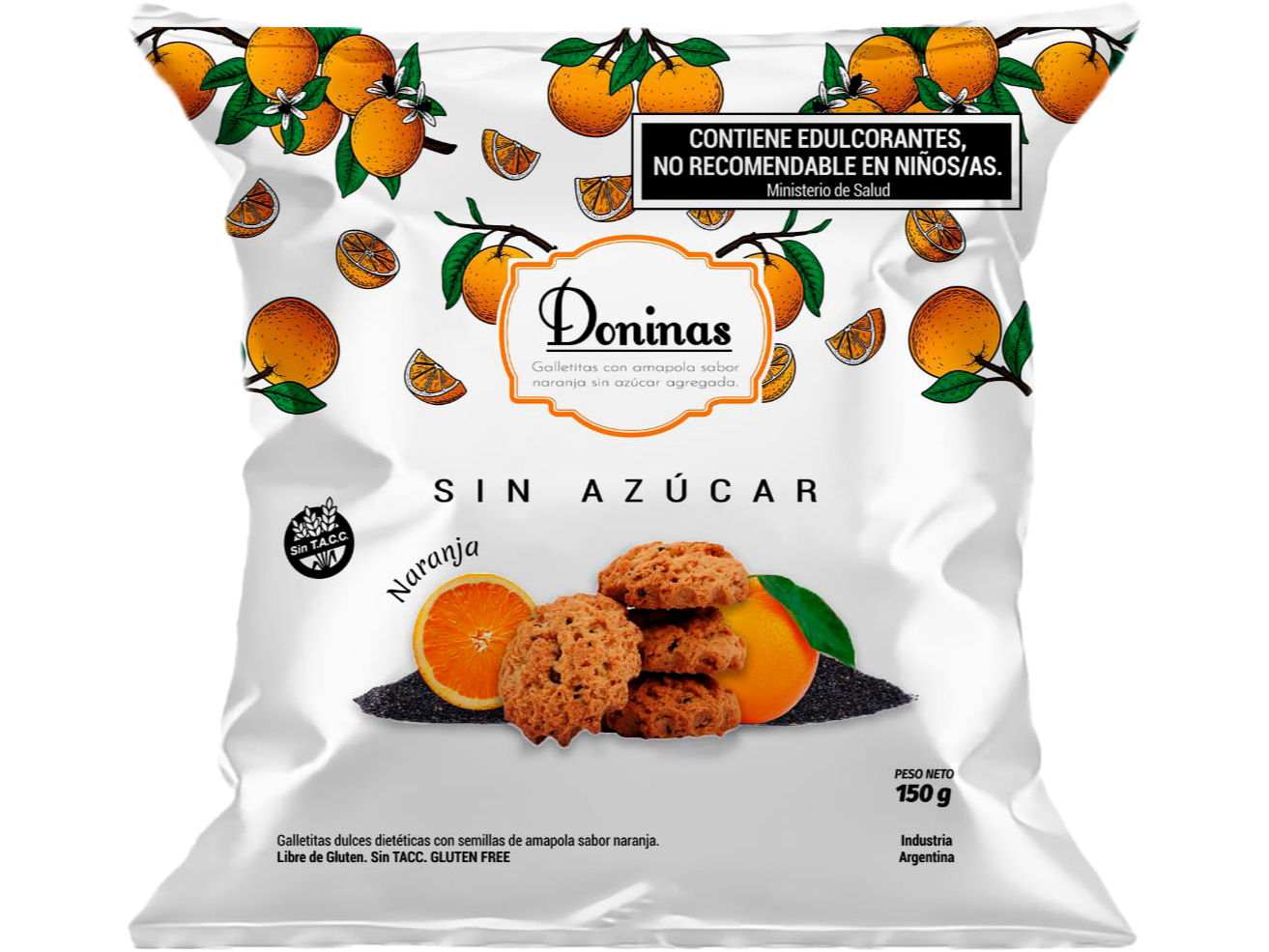 GALL. DONINAS NARANJA X 150GS.