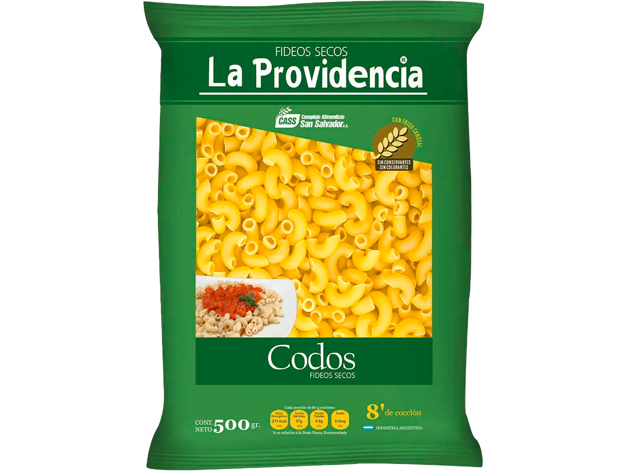 FIDEO PROVIDENCIA CODITO X 500 GRS