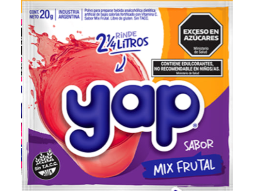JUGO POLVO YAP MIX FRUTAL X 18U