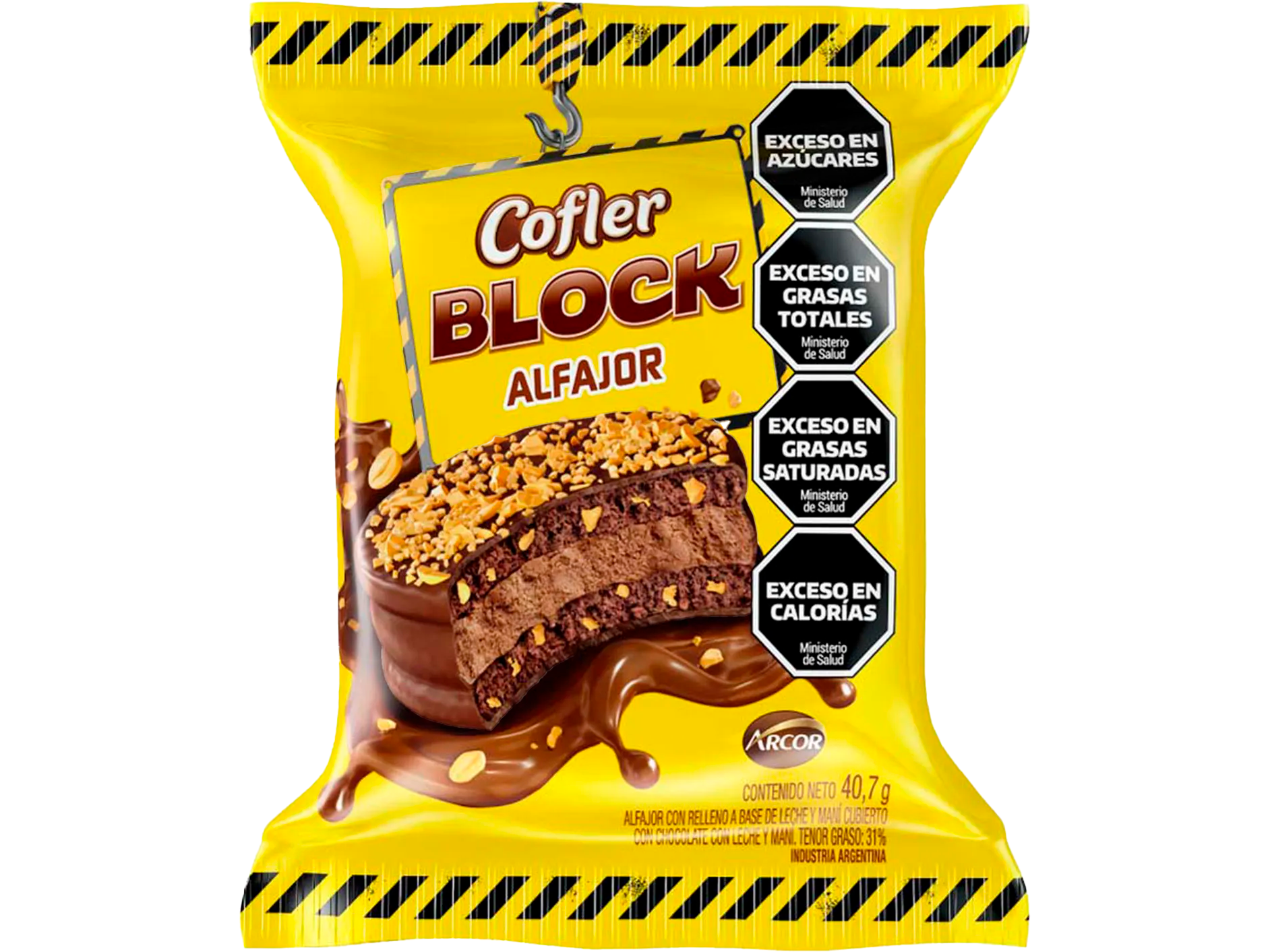 ALFAJOR COFLER BLOCK X 40GS. NEGRO