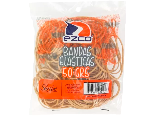 BANDAS ELASTICAS  X 50GRS.38MM.DIAMETRO
