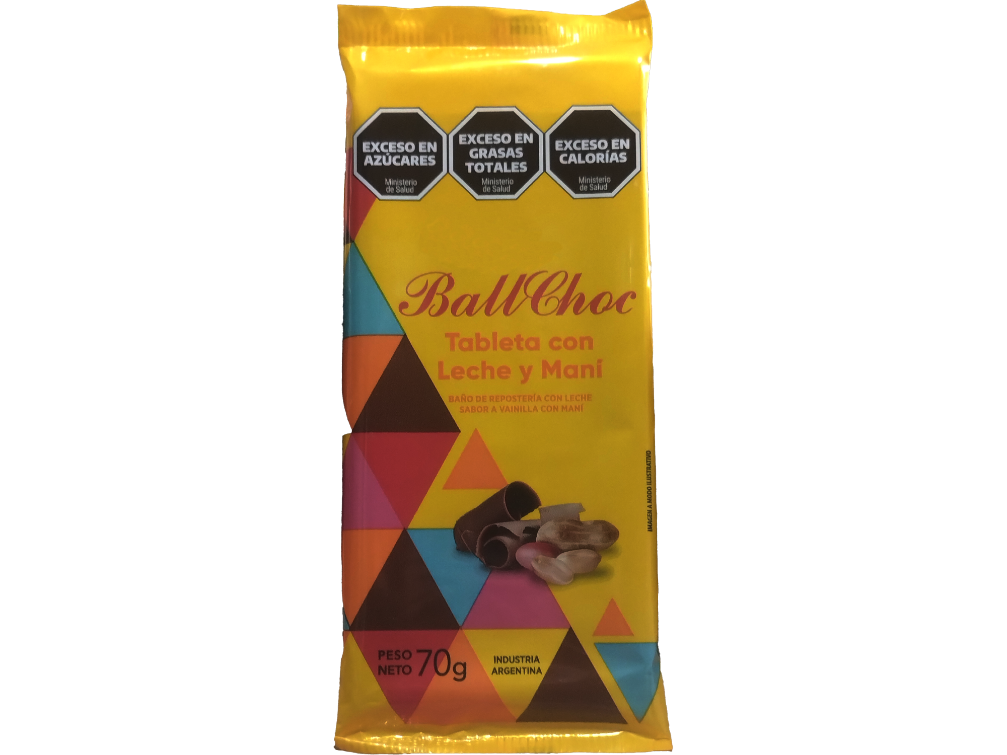 BALL CHOC TABLETA LECHE Y MANI X 70 GRS