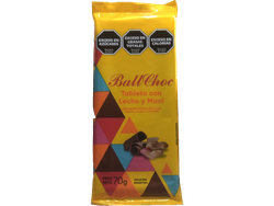 BALL CHOC TABLETA LECHE Y MANI X 70 GRS
