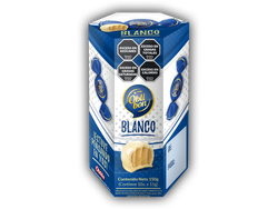 BOMBON OBLIBON HEXAGONAL BLANCO X 10 UNIDADES