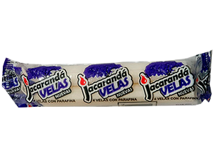 VELA JACARANDA BLANCA CHICA X 4