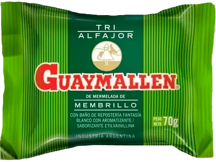 ALFAJOR GUAYMALLEN FRUTA TRIPLE X 60GS.