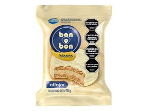 ALFAJOR BON O BON BLANCO X 40GS.