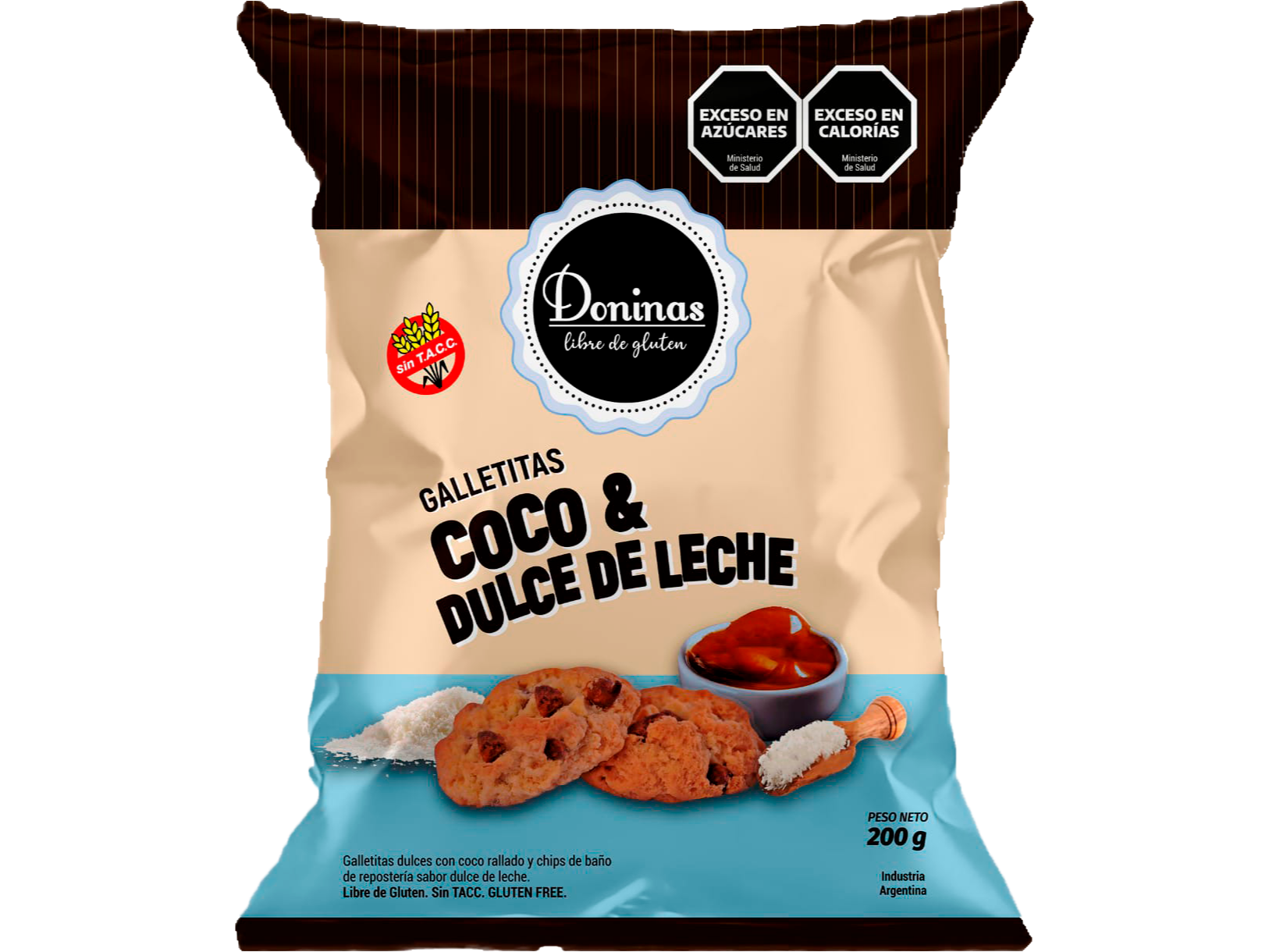 GALLETAS DONINAS COCO Y DDL X 200 GRS
