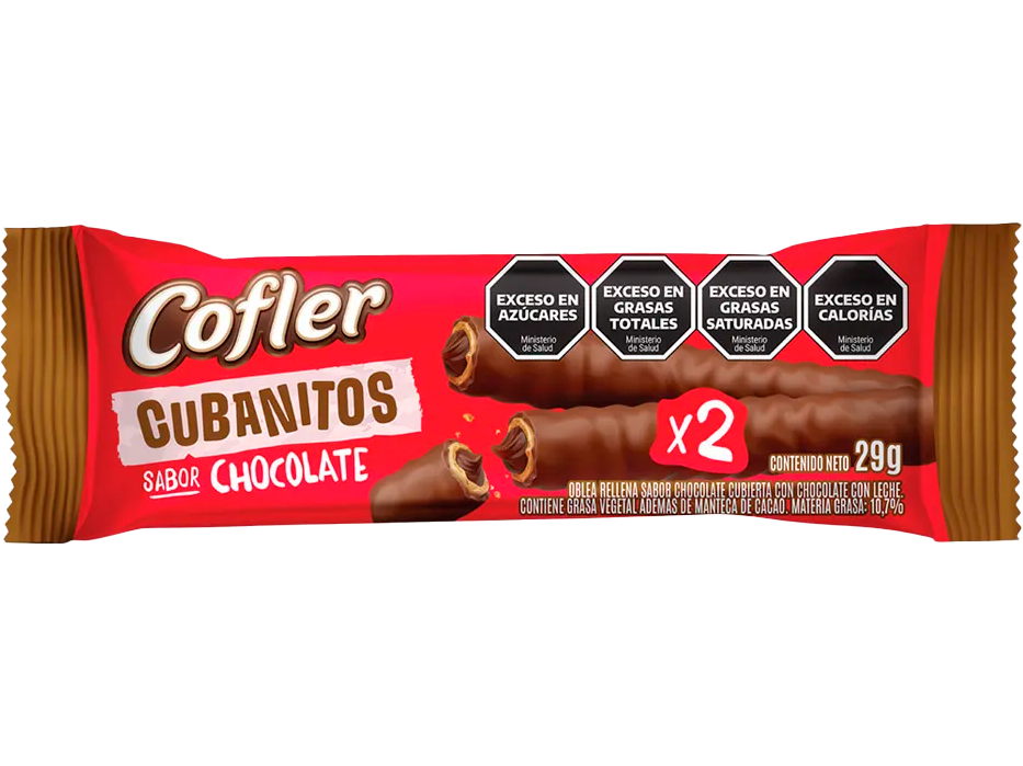 CUBANITOS ARCOR DE LECHE X 2