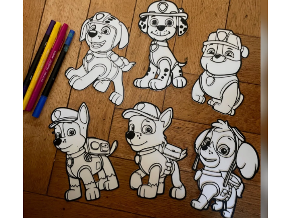 Kit paw patrol para pintar