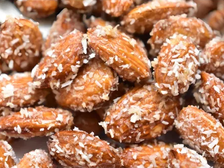 ALMENDRAS TOSTADAS CON MIEL Y COCO