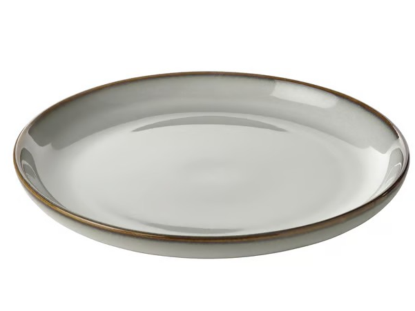 PLATO PORCELANA GRIS 20 CM