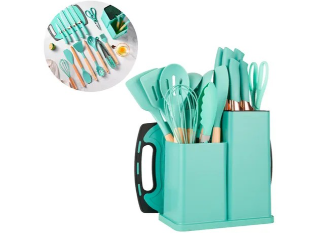 SET UTENSILIOS SILICONA 19 PIEZAS