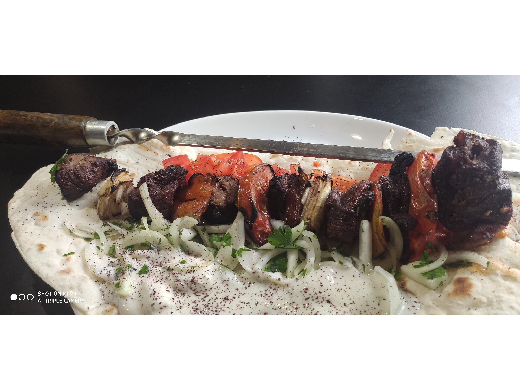 Shish kebab o Brokets C/ Guarnicion + Entrada