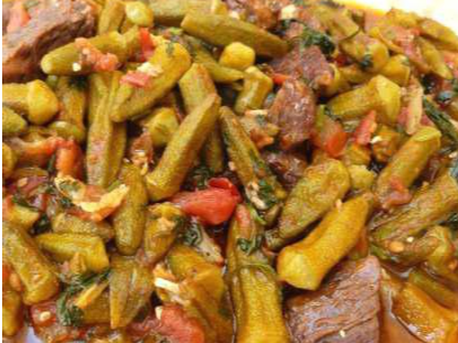 Bamia Con Pilaf