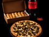 Elige tu pizza familiar + palitos + bebida