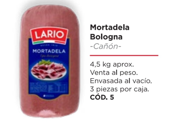 MORTADELA LARIO