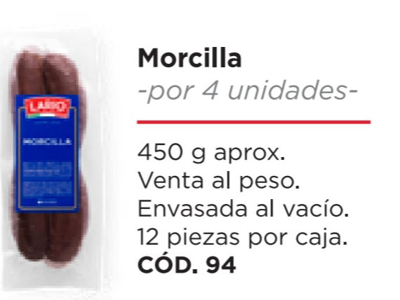 MORCILLA LARIO X 4U