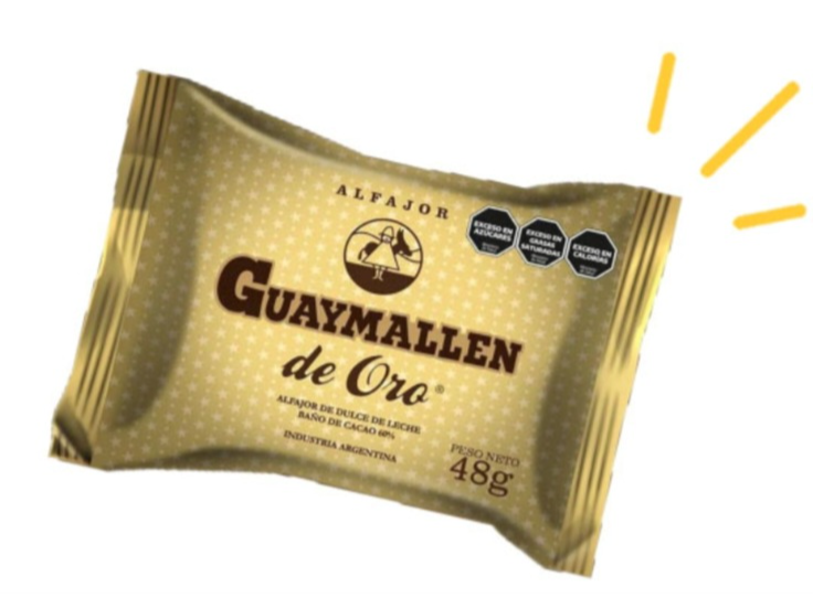 ALFAJOR GUAYMALLEN SIMPLE ORO